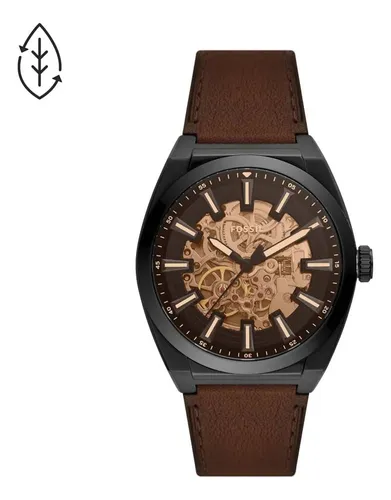 Relógio Fossil Masculino Everett Preto - Me3207/0p Marrom Preto