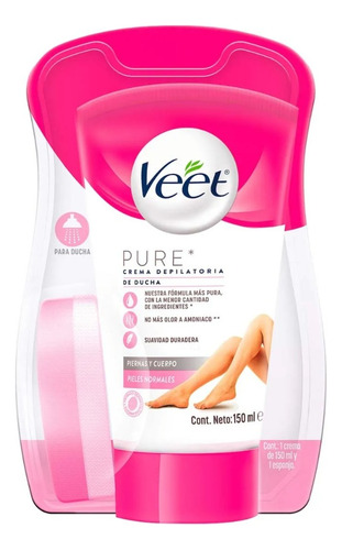 Veet Pure Crema Depilatoria De Ducha Pieles Normales 150ml