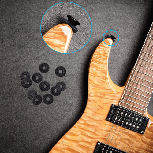 Correa De Guitarra Blulu De 12 Piezas, Candados De Silicona