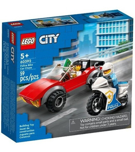 Kit Lego City Moto De Policía Y Coche A La Fuga 60392 5+ 59