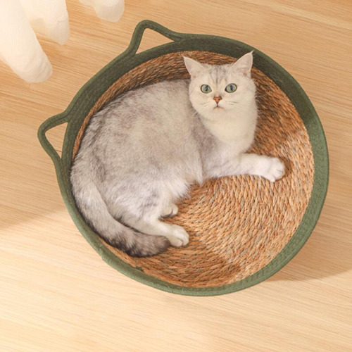 Cama Para Gatos Tejida A Mano, Cama Para Verde 45cmx15cm