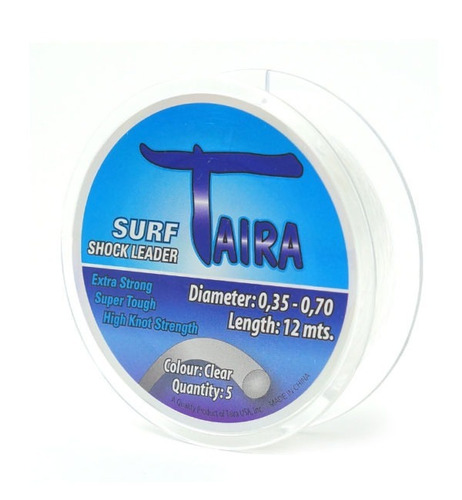 Salidas Taira Surf Shock Leader- Cristal- 5x12 M - 35/70