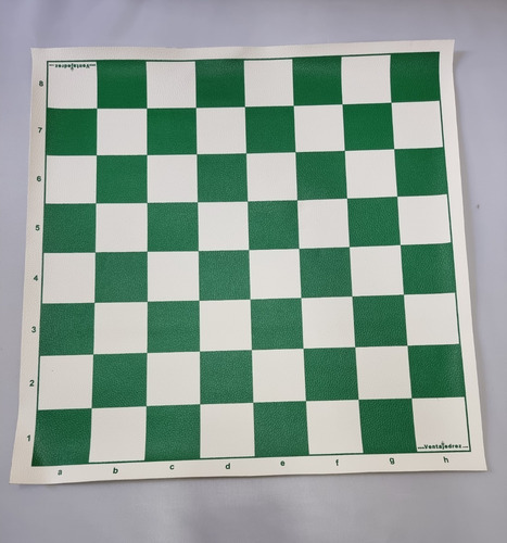 Tablero De Ajedrez De Cuerina Verde 40 X 40