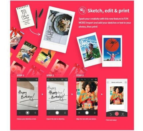 Imagen 8 de 12 de Fujifilm Instax Mini Link Smartphone Printer,dark Denim+-550