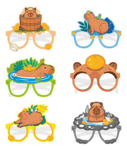 24pzs Carpincho Gafas Máscaras Fiesta Regalos Atrezzo