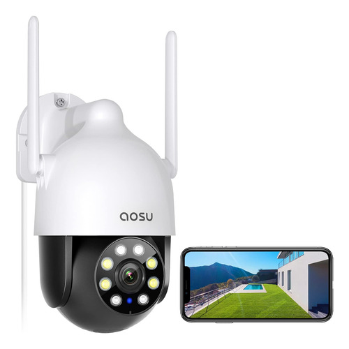 Aosu Cámaras De Seguridad 2k Vista Panorámica E Inclinable D