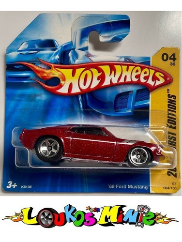 Hot Wheels '69 Ford Mustang 2007 First Editions 004/156 Verm