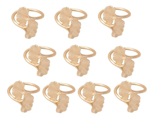 10 Anillos Para Servilletas En Oro, Oro Rosa, Plata Y Negro