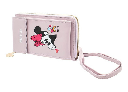 Billetera Porta Celular Minnie Mouse Rosado