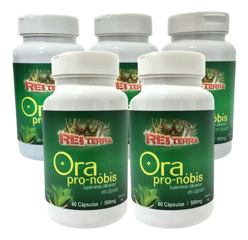 Ora Pro Nobis 500mg 60 Cápsulas Vitaminas B1 B2 B3 Sabor Sin sabor