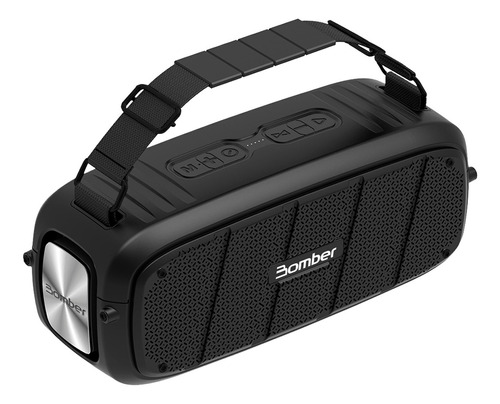 Caja de sonido portátil Bomberbox, impermeable, 55 W Rms, Bluetooth, color negro, 110 V/220 V