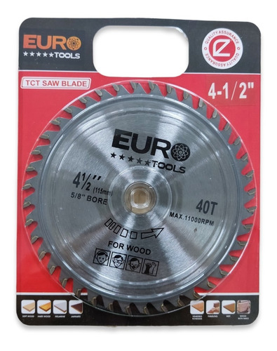 Euro Z40 Disco Hm Para Esmeril 4-1/2 