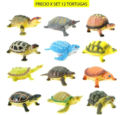 Juguete Animales Tortugas Goma Grande Reptil Caparazon Mar Env o