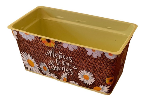 Imagen 3 de 7 de Macetas Plasticas Jardinera Estampadas, Deco, Vintage