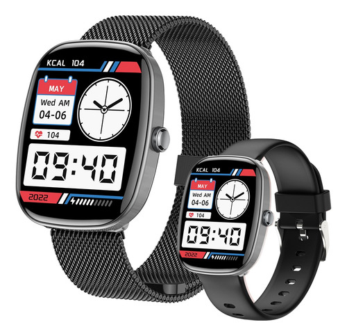 Reloj Inteligente Smart Watch Bluetooth,para Hombre Y Mujer - Monitor Cardiaco, 100+ Modos Deportivos, Alarma De Sueño Y Notificaciones Push