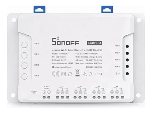 Conmutador Inteligente Sonoff Pro R3 Wi-fi Y Rf 4.3 De 4 Can