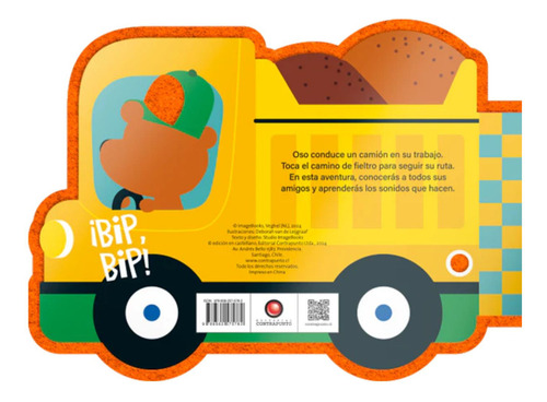 Libro Sigue El Camino - Oso Y Su Camion. ¡bip, Bip!, De Deborah Van De Leijgraaf. Editorial Contrapunto, Tapa Dura, Edición 1 En Español, 2024