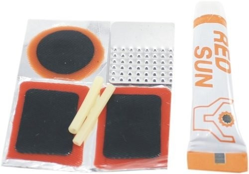 Imagen 1 de 4 de Parche Para Bicicleta + Solución + Gomin + Lija Kit Z. Obeli