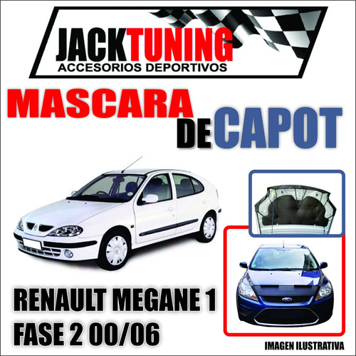 Mascara De Capot Renault Megane 1 Fase 2 00/06 En Ecocuero