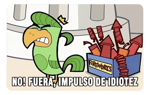 Sticker Meme No Fuera Impulso De Idiotez Tarjeta Bip/debito