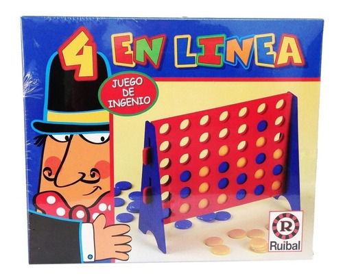 Juego De Mesa Ingenio 4 En Linea Mini Ruibal Azul