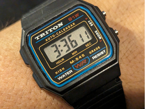 Reloj Para Natación Tritón Audel Vintage Años 90