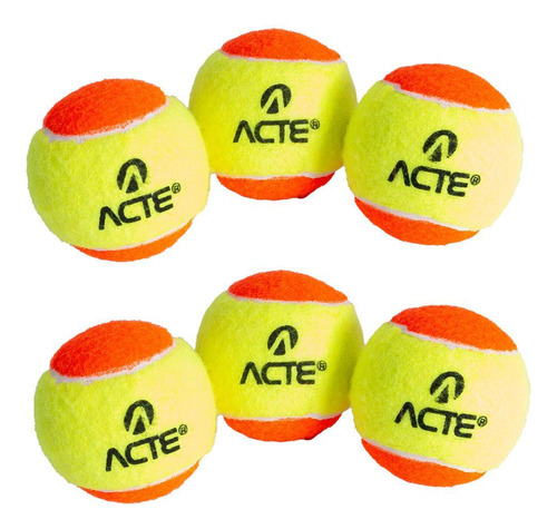 Bola Beach Tennis Stage 2 Itf Acte Sports 6 Unidades