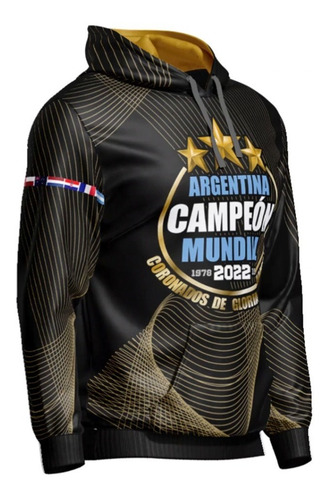 Imagen 3 de 4 de Buzo Hoodie Argentina Mundial Mod 8 Irarte
