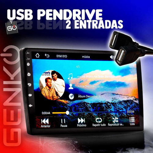 Multimídia Bluetooth Carplay Espelha Sem Fio Corolla 9p Kit