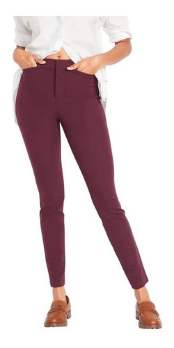 Pantalon Mujer Old Navy Pixie Tiro Alto Burdeo