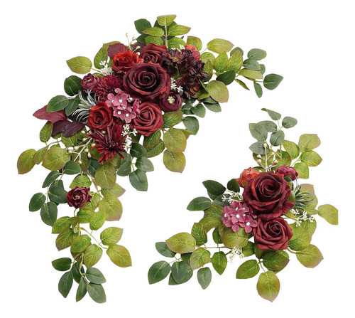 2x Conjunto De Flores Para Arco De Boda, Arco De Boda, Rojo