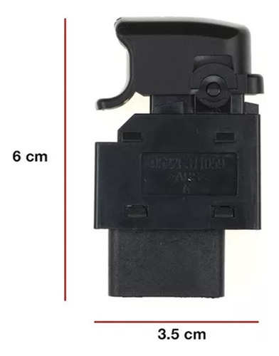 Boton Interruptor Cristal Alzavidrios Para Hyundai Santa Fe