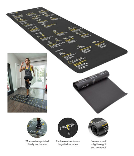 Mat De Ejercicios 3mm Entrenamiento Gimnasio Yoga Fitness