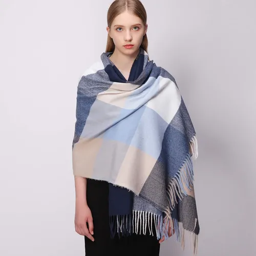 Bufandas A Cuadros Para Mujer, Bufandas De Otoño E Invierno