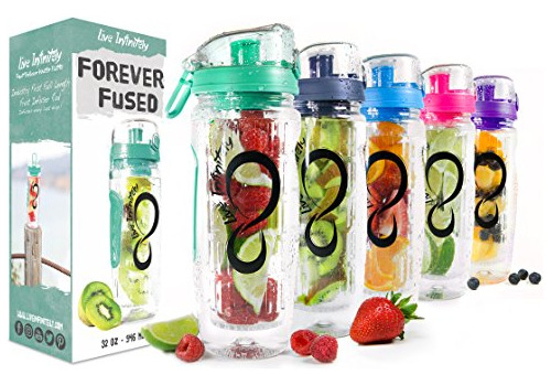 Vive Infinitamente 32 Oz. Botellas De Agua Con Infusor: Con 