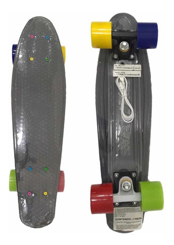 Patineta Penny Con Luces Colores Recargable Envio Gratis