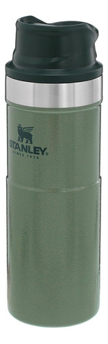 Vaso térmico Stanley Classic Trigger-Action Travel liso color hammertone green 473mL 12V