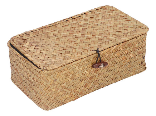 Caja De Almacenamiento Tejida, Cesta De Hierba Marina Natura