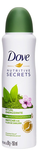 Antitranspirante em aerossol Dove Matcha e Flor de Sakura Nutritive Secrets Ritual Energizante 150 ml