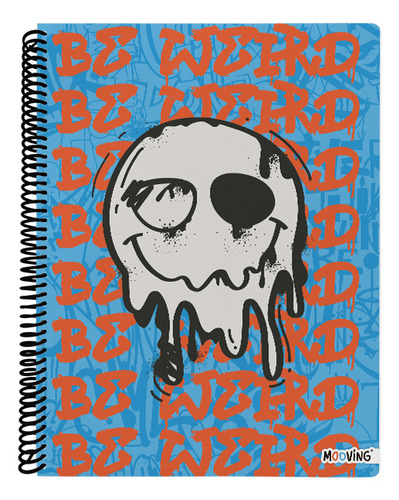 Cuaderno Universitario Mooving A4 T/semi Rigida 80 H Rayado Color BE WEIRD