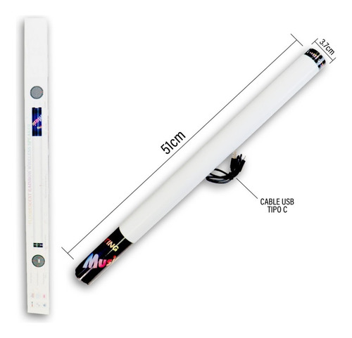 Bocina Barra Luz Led Sincronizado Ritmo Musical Bluetooth 1