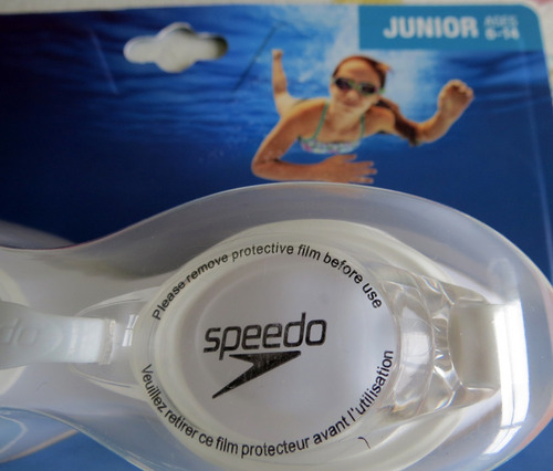 Gafas De Natacion Speedo Ref. Kiaweh 6-14 Años -blanco