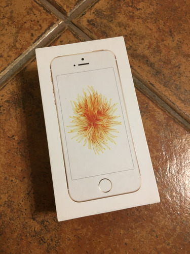 Caja Vacía iPhone SE Gold 16gb Con Folletos, Sticker Y Llave