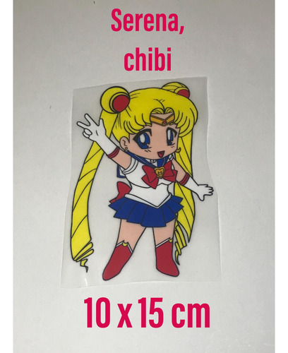 Parche Transfer Termoadhesivo Sailor Moon, Serena, Kit 3 Pzs