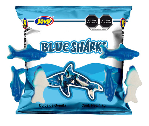 Gomitas Tiburones Mora Azul 1 Kg Jovy