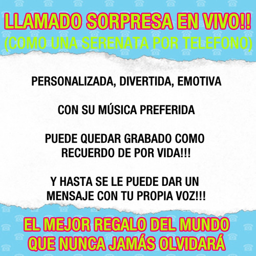 Llamado Sorpresa Musical Regalo Original Unico Novia
