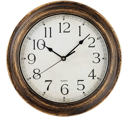 Reloj De Pared Vintage Retro Rústico Estilo Redondo De 12.0 