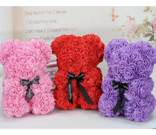 Jabón De Polietileno Artificial Con Forma De Oso De Rosas, 2