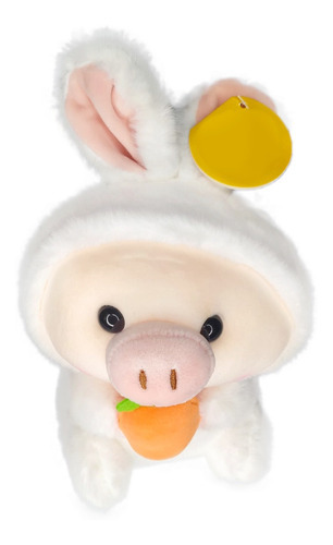 Peluche Juguete Puerconejo Esponjoso Blanco