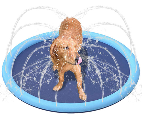 Alfombra De Juego De Agua Aspersor Para Perros Juguetes Para